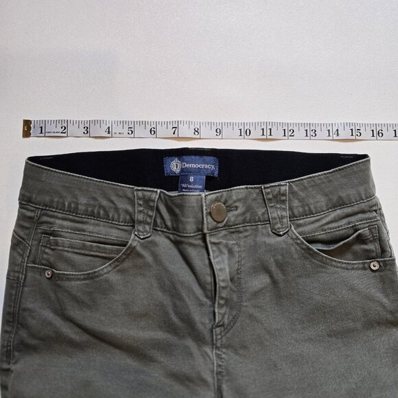 Democracy Shorts Women's 8 Absolution Technology Stretch Grey Gray Casual Cotton - Picture 5 of 9